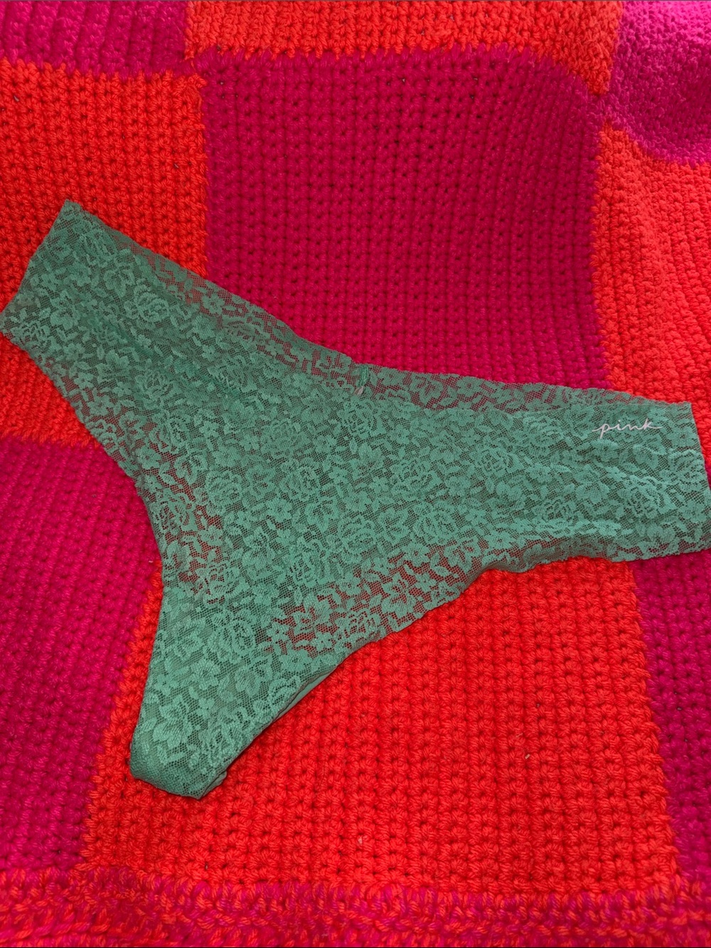 PINK Victoria's Secret Green Lace